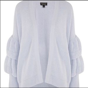Ruffle sleeve cardigan